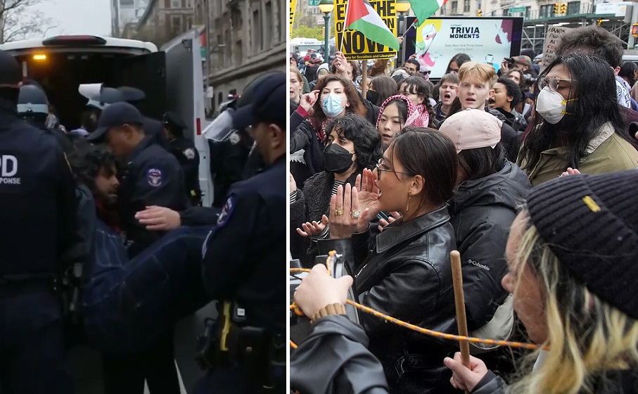 NYPD-Disperses-Pro-Palestinian-Demonstration-at-Columbia-University